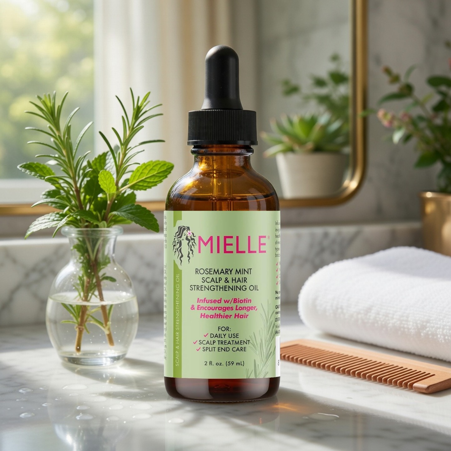Mielle Rosemary Mint Scalp & Hair Strengthening Oil 2oz