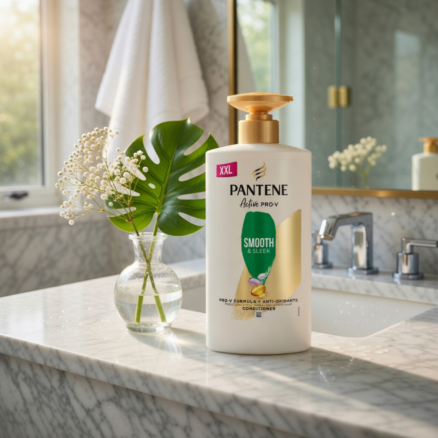 Pantene Smooth & Sleek Conditioner 490ml