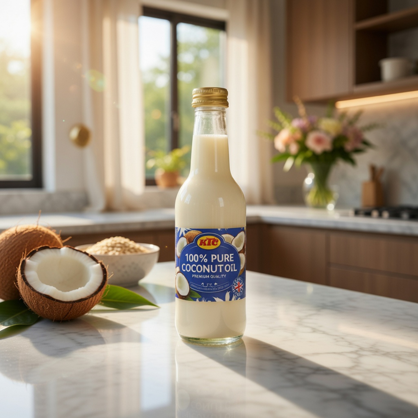 KTC Coconut Oil 250ml Glass Jar