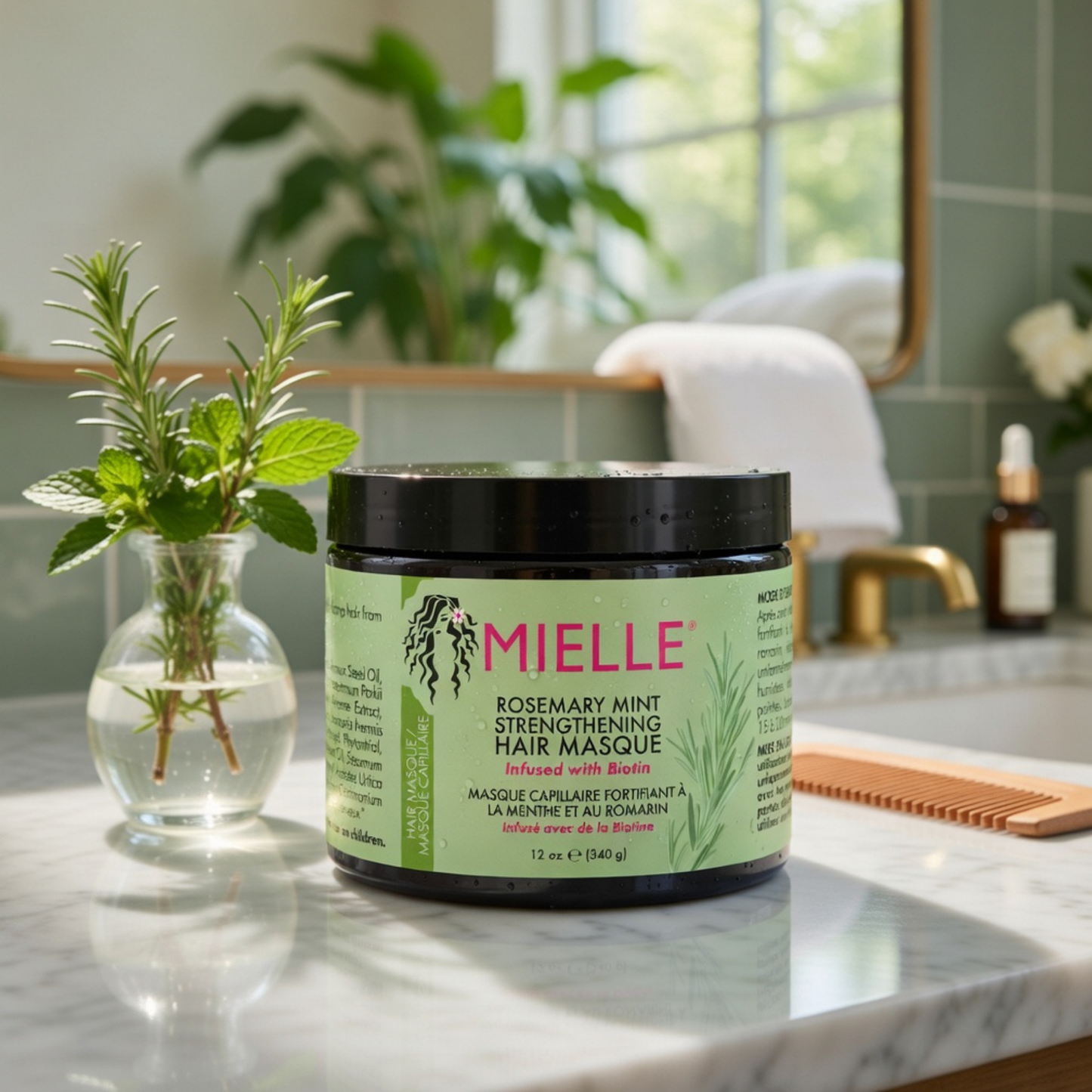 Mielle Organics Rosemary Mint Strengthening Hair Masque 12oz