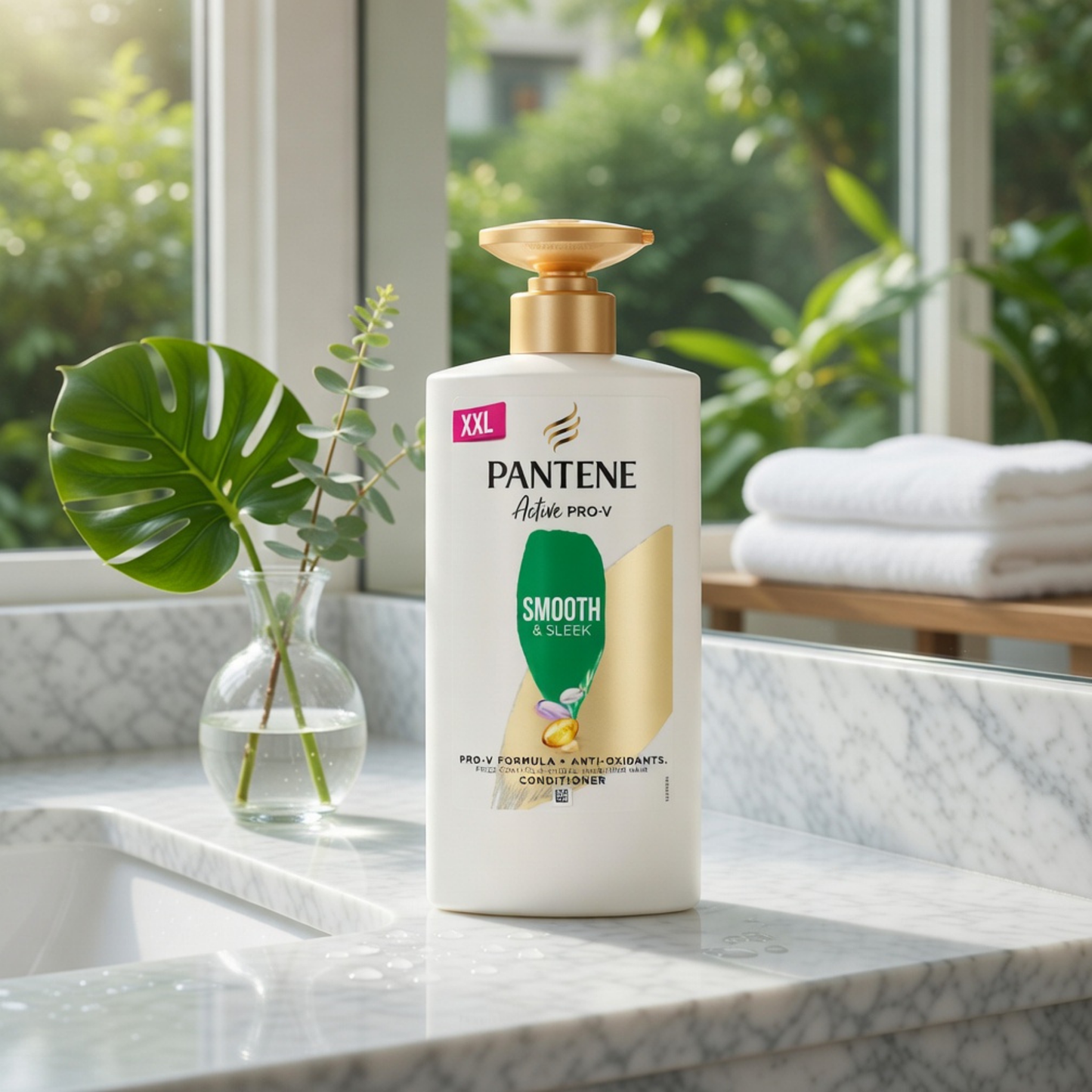 Pantene Smooth & Sleek Conditioner 490ml
