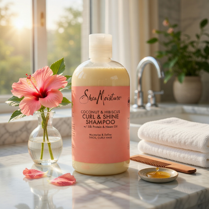 Shea Moisture Coconut & Hibiscus Curl & Shine Shampoo 13oz