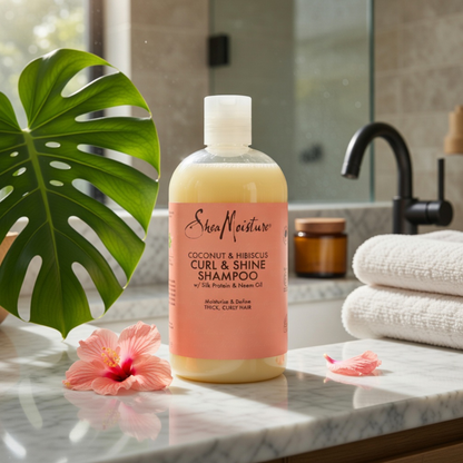 Shea Moisture Coconut & Hibiscus Curl & Shine Shampoo 13oz