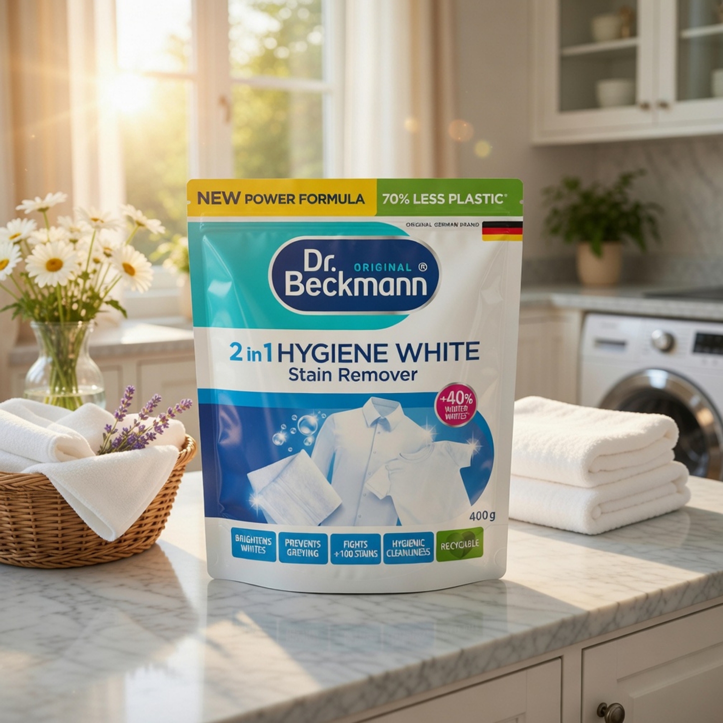 Dr. Beckmann 2 in 1 Hygiene White Stain Remover 400g